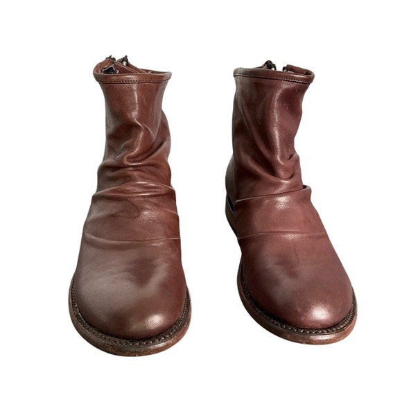 John Fluevog Shoes Living Malcolm‎ Goodyear Welt Zipper Gusset Men Sz 5 & W Sz 7 - Picture 8 of 13